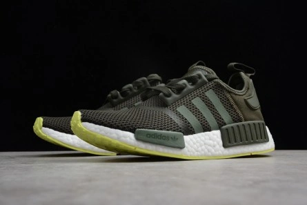 Timeless Adidas  Mens NMD R1 Running shoes khaki green CQ2414 1814