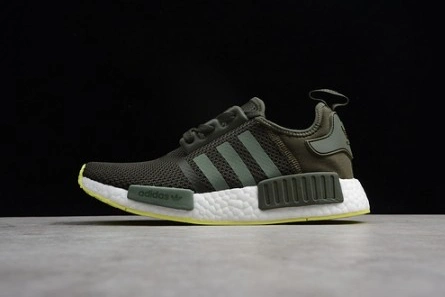 Timeless Adidas  Mens NMD R1 Running shoes khaki green CQ2414 1814