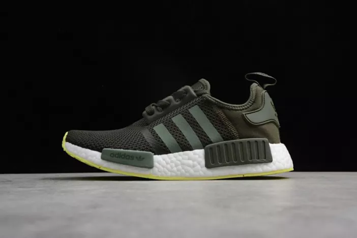 Timeless Adidas  Mens NMD R1 Running shoes khaki green CQ2414 1814