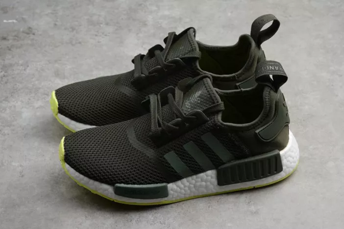 Timeless Adidas  Mens NMD R1 Running shoes khaki green CQ2414 1814