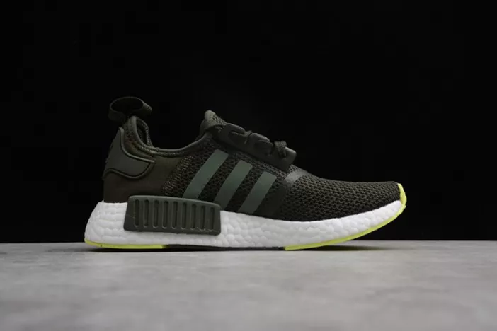 Timeless Adidas  Mens NMD R1 Running shoes khaki green CQ2414 1814