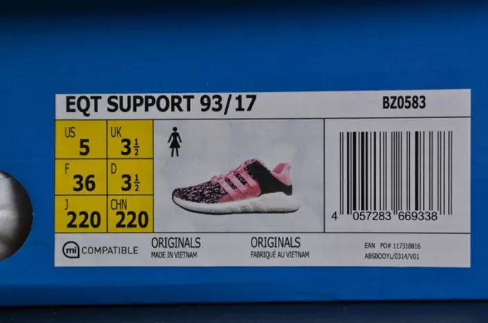 Adidas EQT SUPPORT 93 17 Rosa Equipment Primeknit Sneakers Originals  WOMENS  BZ0583 Affordable 1888
