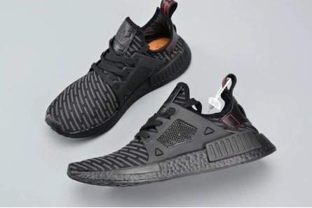Adidas Originals NMD XR1 PK Primeknit Triple Black Core Black Red MENS  BA7214 Lightweight 1850