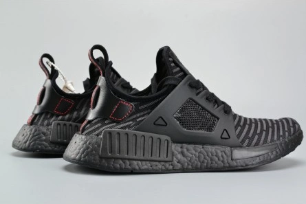 Adidas Originals NMD XR1 PK Primeknit Triple Black Core Black Red MENS  BA7214 Lightweight 1850