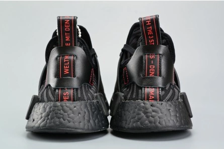 Adidas Originals NMD XR1 PK Primeknit Triple Black Core Black Red MENS  BA7214 Lightweight 1850