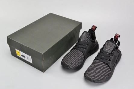 Adidas Originals NMD XR1 PK Primeknit Triple Black Core Black Red MENS  BA7214 Lightweight 1850