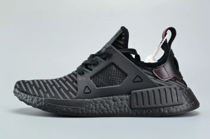 Adidas Originals NMD XR1 PK Primeknit Triple Black Core Black Red MENS  BA7214 Lightweight 1850