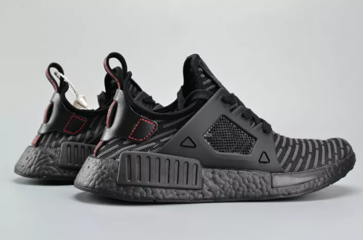 Adidas Originals NMD XR1 PK Primeknit Triple Black Core Black Red MENS  BA7214 Lightweight 1850