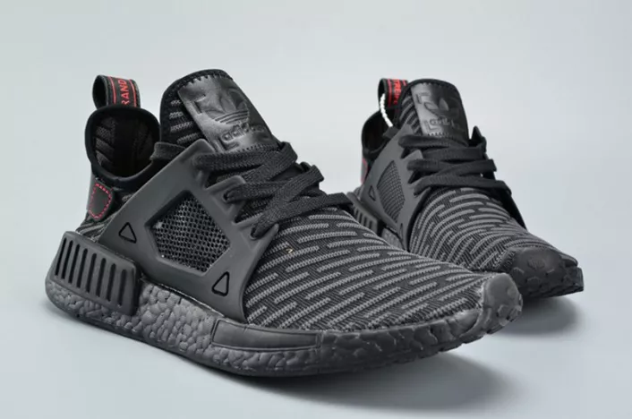 Adidas Originals NMD XR1 PK Primeknit Triple Black Core Black Red MENS  BA7214 Lightweight 1850