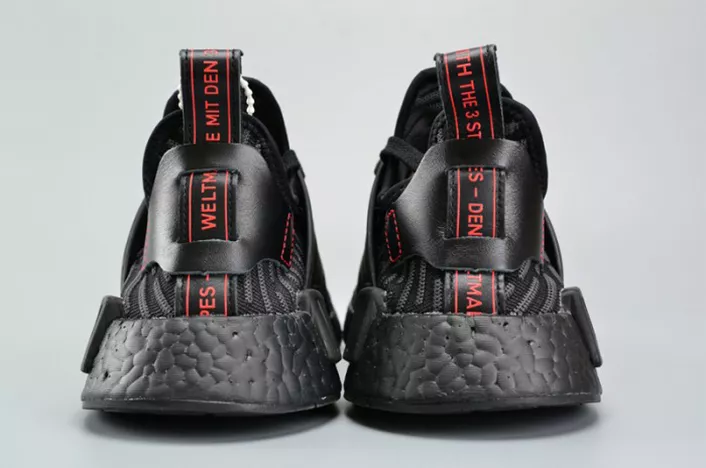 Adidas Originals NMD XR1 PK Primeknit Triple Black Core Black Red MENS  BA7214 Lightweight 1850