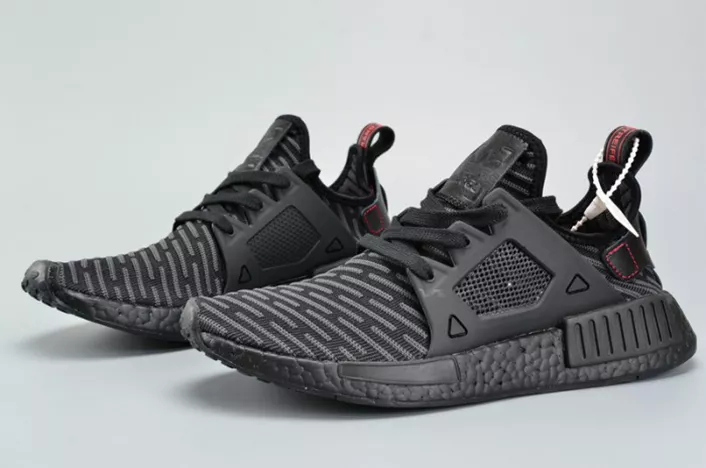 Adidas Originals NMD XR1 PK Primeknit Triple Black Core Black Red MENS  BA7214 Lightweight 1850
