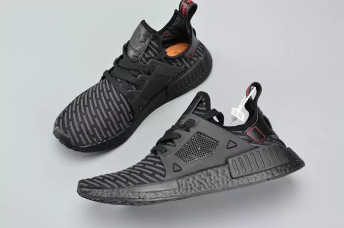 Adidas Originals NMD XR1 PK Primeknit Triple Black Core Black Red MENS  BA7214 Lightweight 1850
