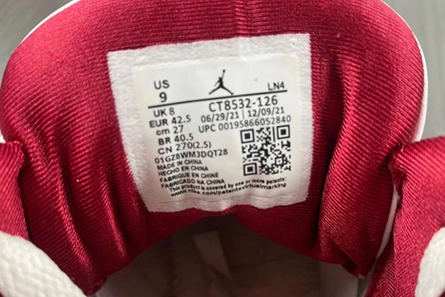 Soft 3597 Jordan 3 Retro Cardinal Red  CT8532- 401