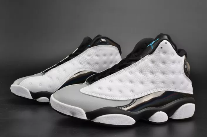 GoodFit 5985 Air Jordan 13 Retro “Barons Hologram” white grey mens 414571- 823