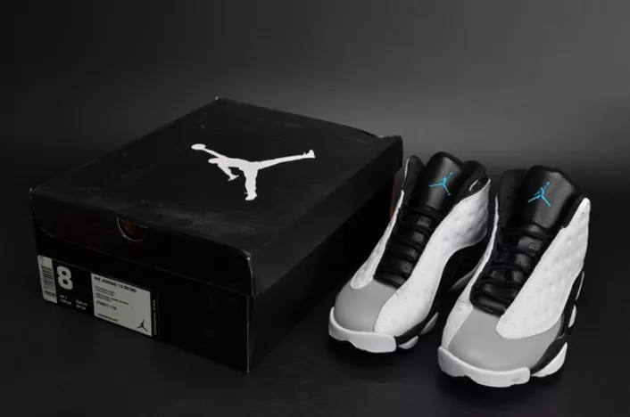 GoodFit 5985 Air Jordan 13 Retro “Barons Hologram” white grey mens 414571- 823