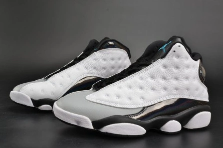GoodFit 5985 Air Jordan 13 Retro “Barons Hologram” white grey mens 414571- 823