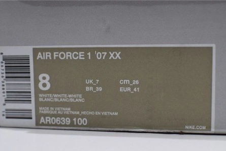 EasyMatch Air Force 1 '07 XX White (W) - AR0639-100 1248