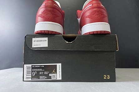 Bright Air Jordan 1 Low GYM RED GYM RED-WHITE 553558-611 231