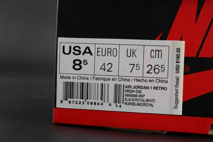 Air Jordan 1 Retro High OG 2017 Royal Blue 555088-007 Sophisticated 318
