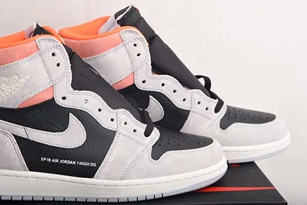 HighQuality Air Jordan 1 Retro High OG 'Grey Crimson' - Air Jordan - 555088-018 342