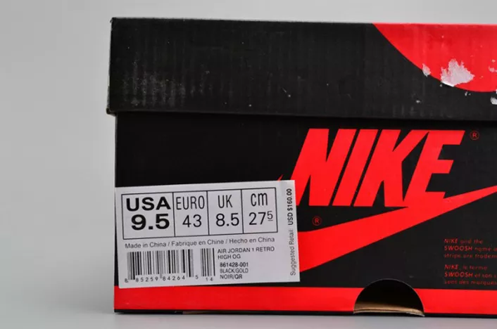 Air Jordan 1 Retro High OG NRG ComplexCon "Top 3 Gold" 861428-001 Practical 306