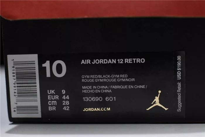 EyeCatching Air Jordan 12 Gym Red Gym Red-Black 130690-601 780