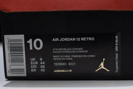 EyeCatching Air Jordan 12 Gym Red Gym Red-Black 130690-601 780
