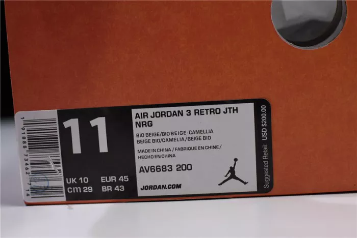 Air Jordan 3 JTH Bio Beige AV6683-200 Timeless 425