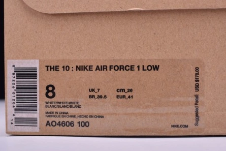 2105 NIKE AIR FORCE 1 LOW OFF-WHITE All White AO4606- Functional 1995