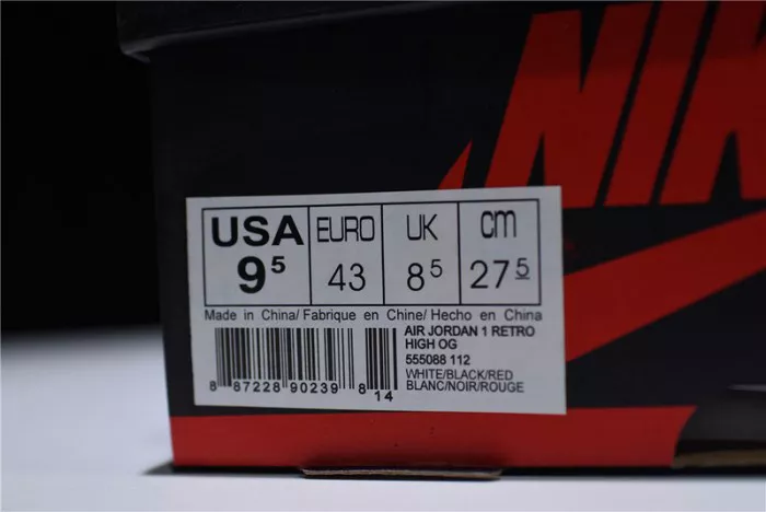 4091 Air Jordan 1 Retro Track Red 555088 - Bright 296