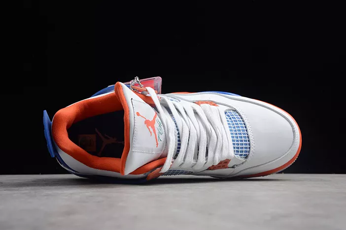 GoAnywhere 6606 Air Jordan 4 White Bright Crimson-Royal Blue 308497- 538