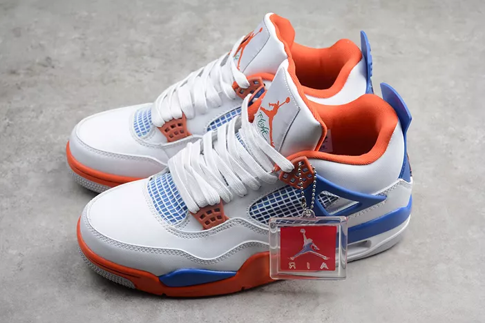 GoAnywhere 6606 Air Jordan 4 White Bright Crimson-Royal Blue 308497- 538