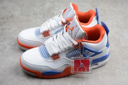 GoAnywhere 6606 Air Jordan 4 White Bright Crimson-Royal Blue 308497- 538