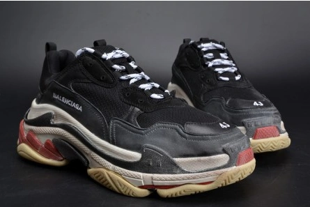 BALENCIAGA 17FW TRIPLE S TRAINER  BLACK  RED MENS W05M23972 HighQuality 2075