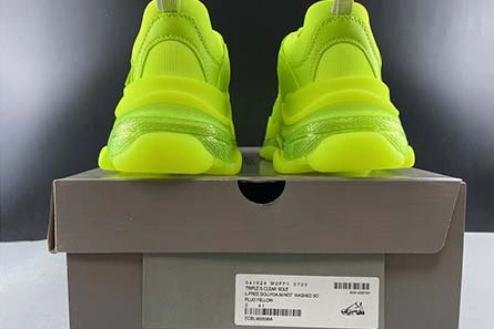 BALENCIAGA TRIPLE S CLEAR SOLE L.FREE DOU.FOAM NOT WASHED SO FLUO YELLOW 541624 W2FF1 5842 WellDesigned 2056