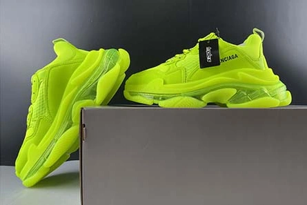 BALENCIAGA TRIPLE S CLEAR SOLE L.FREE DOU.FOAM NOT WASHED SO FLUO YELLOW 541624 W2FF1 5842 WellDesigned 2056