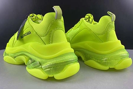 BALENCIAGA TRIPLE S CLEAR SOLE L.FREE DOU.FOAM NOT WASHED SO FLUO YELLOW 541624 W2FF1 5842 WellDesigned 2056