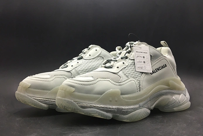 BALENCIAGA TRIPLE S TRAINER 'CLEAR SOLE' - BALENCIAGA - GREY 541624 W09O1 1705 Flexible 2099