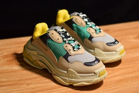 SportInspired BALENCIAGA TRIPLE S W06E1-1000 BEIGE GREEN-YELLOW 2087