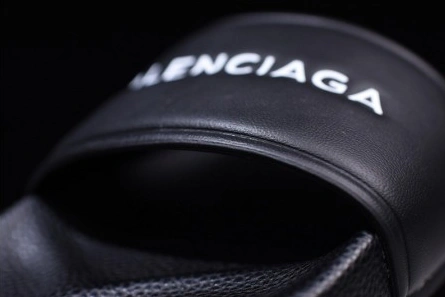 Minimalist Balenciaga Logo leather slip-on sandals 181342F124005 2124