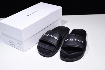 Minimalist Balenciaga Logo leather slip-on sandals 181342F124005 2124