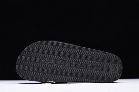 Minimalist Balenciaga Logo leather slip-on sandals 181342F124005 2124