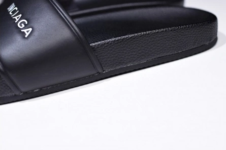 Minimalist Balenciaga Logo leather slip-on sandals 181342F124005 2124