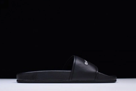 Minimalist Balenciaga Logo leather slip-on sandals 181342F124005 2124