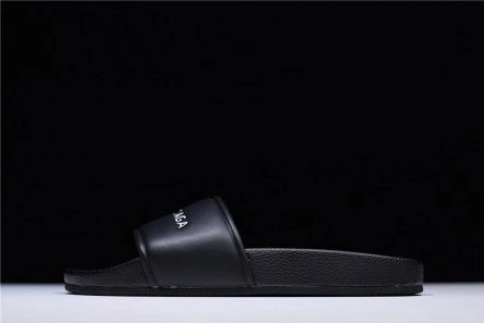 Minimalist Balenciaga Logo leather slip-on sandals 181342F124005 2124