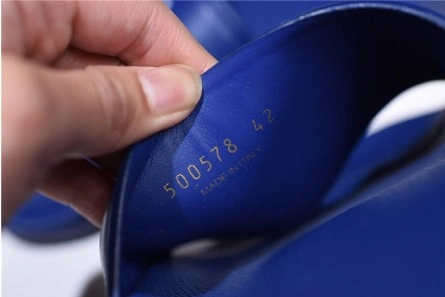 Affordable Balenciaga Logo leather slip-on sandals blue 500578 WAM00 4045 2112