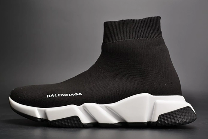 Balenciaga Stretch Mesh High Top Sneaker Black White 454485 W05G0 Comfortable 2077