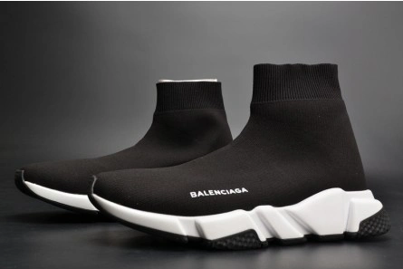 Balenciaga Stretch Mesh High Top Sneaker Black White 454485 W05G0 Comfortable 2077