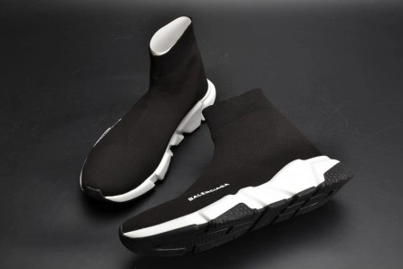 Balenciaga Stretch Mesh High Top Sneaker Black White 454485 W05G0 Comfortable 2077