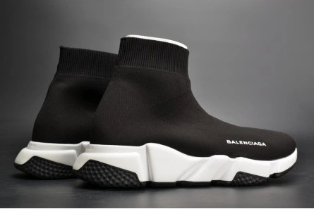 Balenciaga Stretch Mesh High Top Sneaker Black White 454485 W05G0 Comfortable 2077